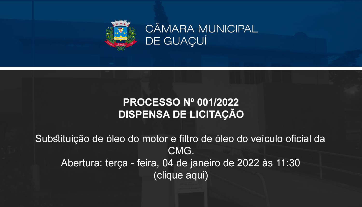 DISPENSA DE LICITAÇÃO